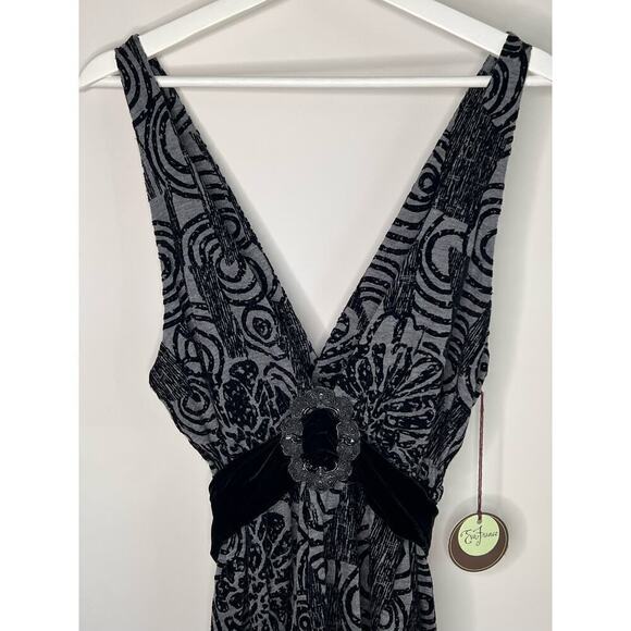 NWT VTG Anthropologie Eva Franco Marilyn Brocade A-Line Dress Vienna Black 6 - Picture 3 of 12